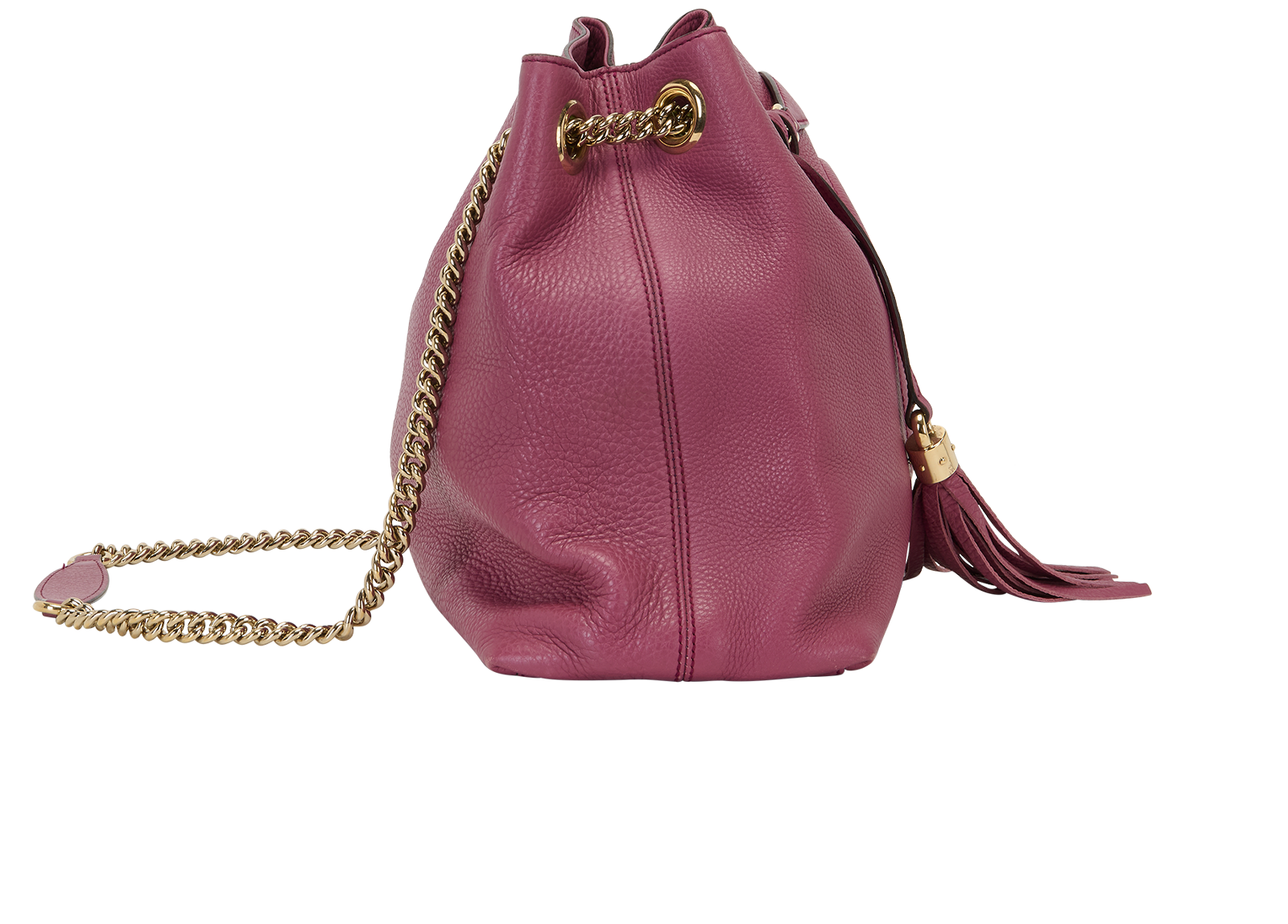 Medium Soho Chain Tote, &pound;595, Handbags, Purple, Leather, Side view